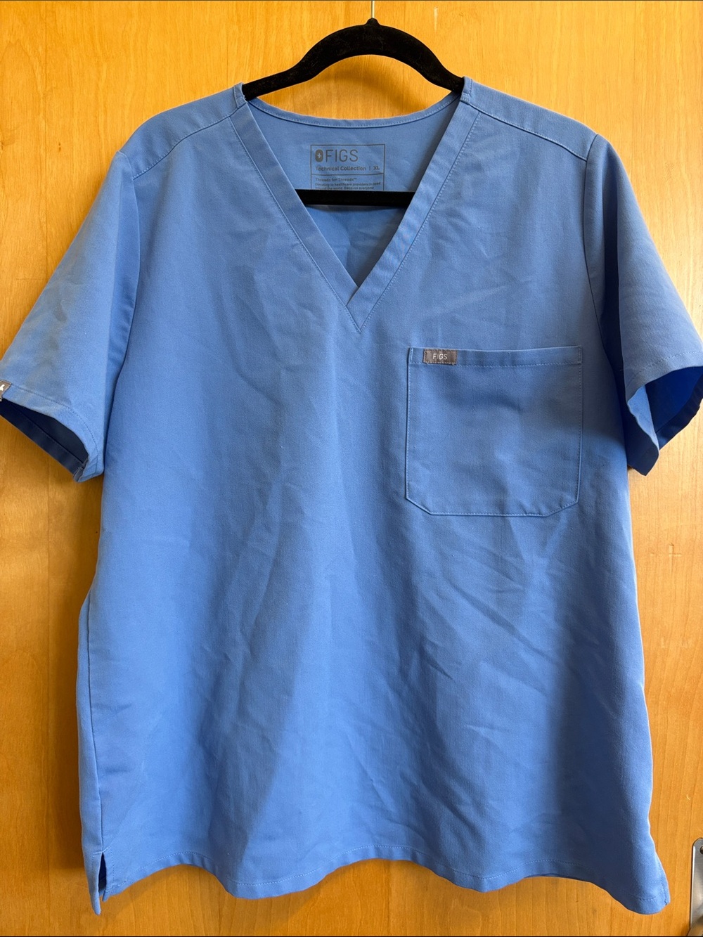 Figs Women’s V-Neck Scrub Top in True Blue